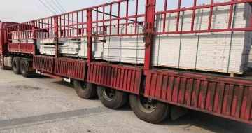 克拉玛依 白麻荔枝面外墙干挂，工厂装车日常