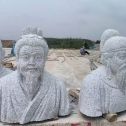 克拉玛依 白麻花岗岩石材人物立体雕刻