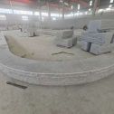 克拉玛依 芝麻白异形坐凳，自然面光面弧形加工