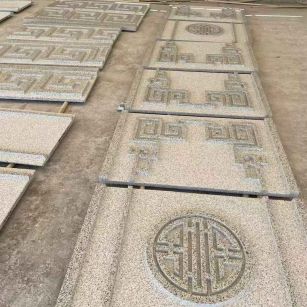 克拉玛依 白麻花岗岩外墙立面雕刻板