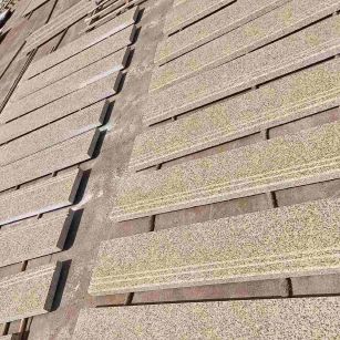 克拉玛依 黄金麻花岗岩光面楼梯踏步