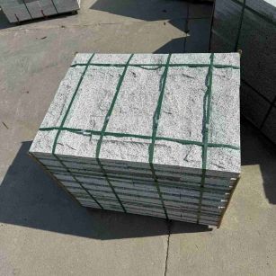 克拉玛依 白麻花岗岩石材自然面蘑菇石成品