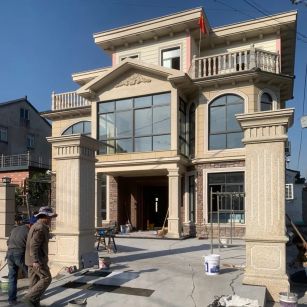 克拉玛依 黄金麻花岗岩荔枝面别墅外墙干挂私家专属