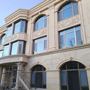 克拉玛依 黄金麻花岗岩别墅外墙干挂