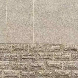 克拉玛依 黄金麻自然面蘑菇石配荔枝面干挂