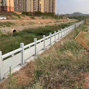 克拉玛依 白麻河道栏杆效果展示图