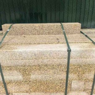 克拉玛依 黄金麻花岗岩石材机切面栏杆料半成品