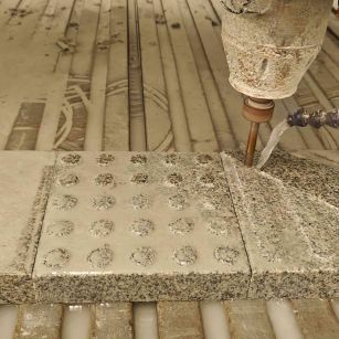 克拉玛依 芝麻白花岗岩石材盲人石、盲道石、盲点石