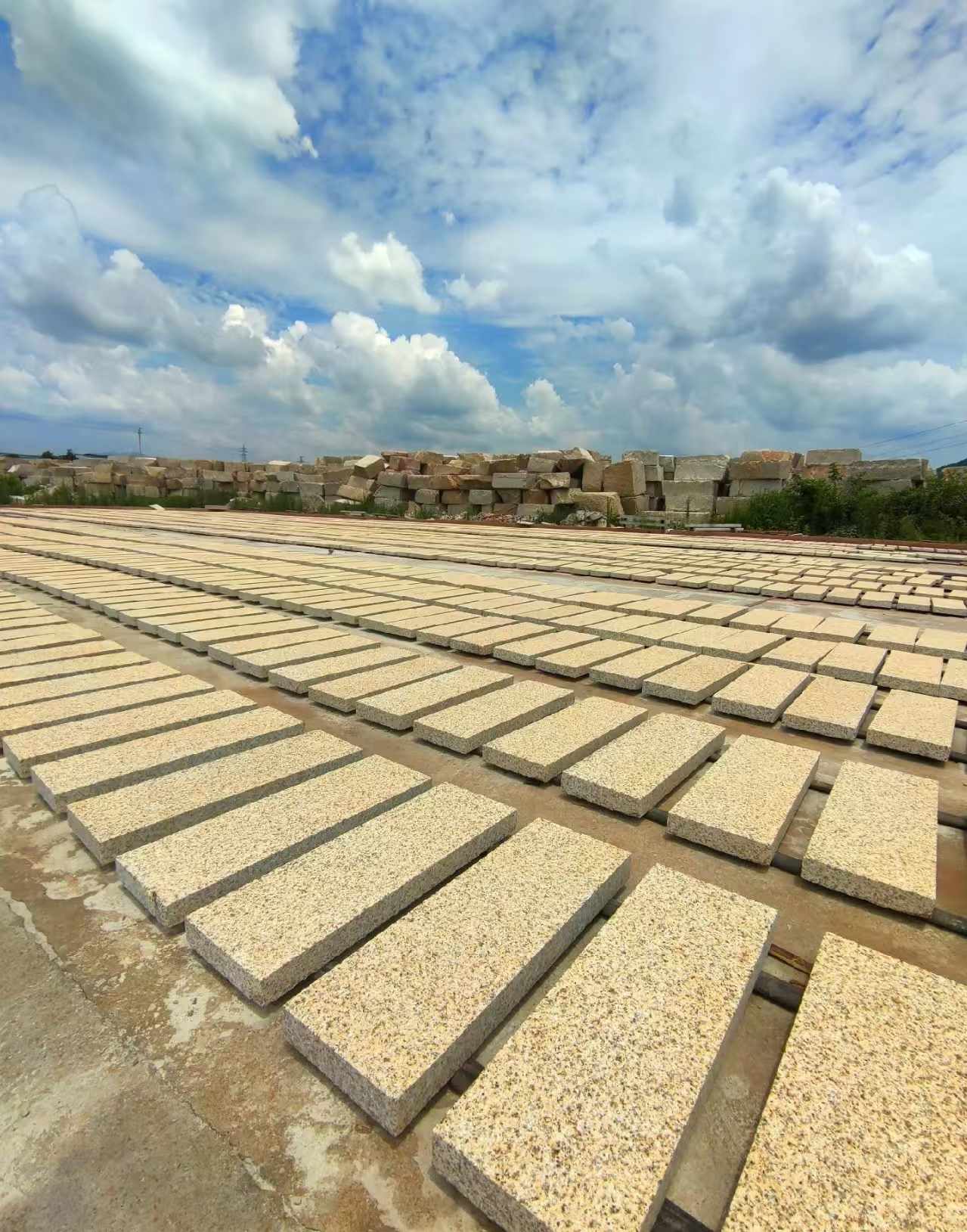 克拉玛依 黄金麻荔枝面花岗岩石材地铺石防护中