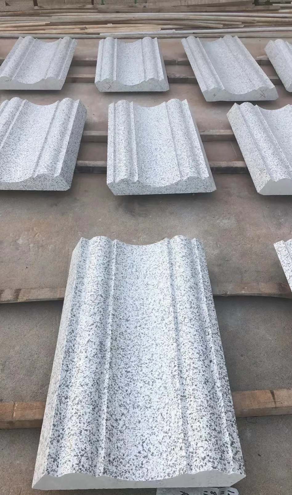 克拉玛依 白麻花岗岩光面别墅线条