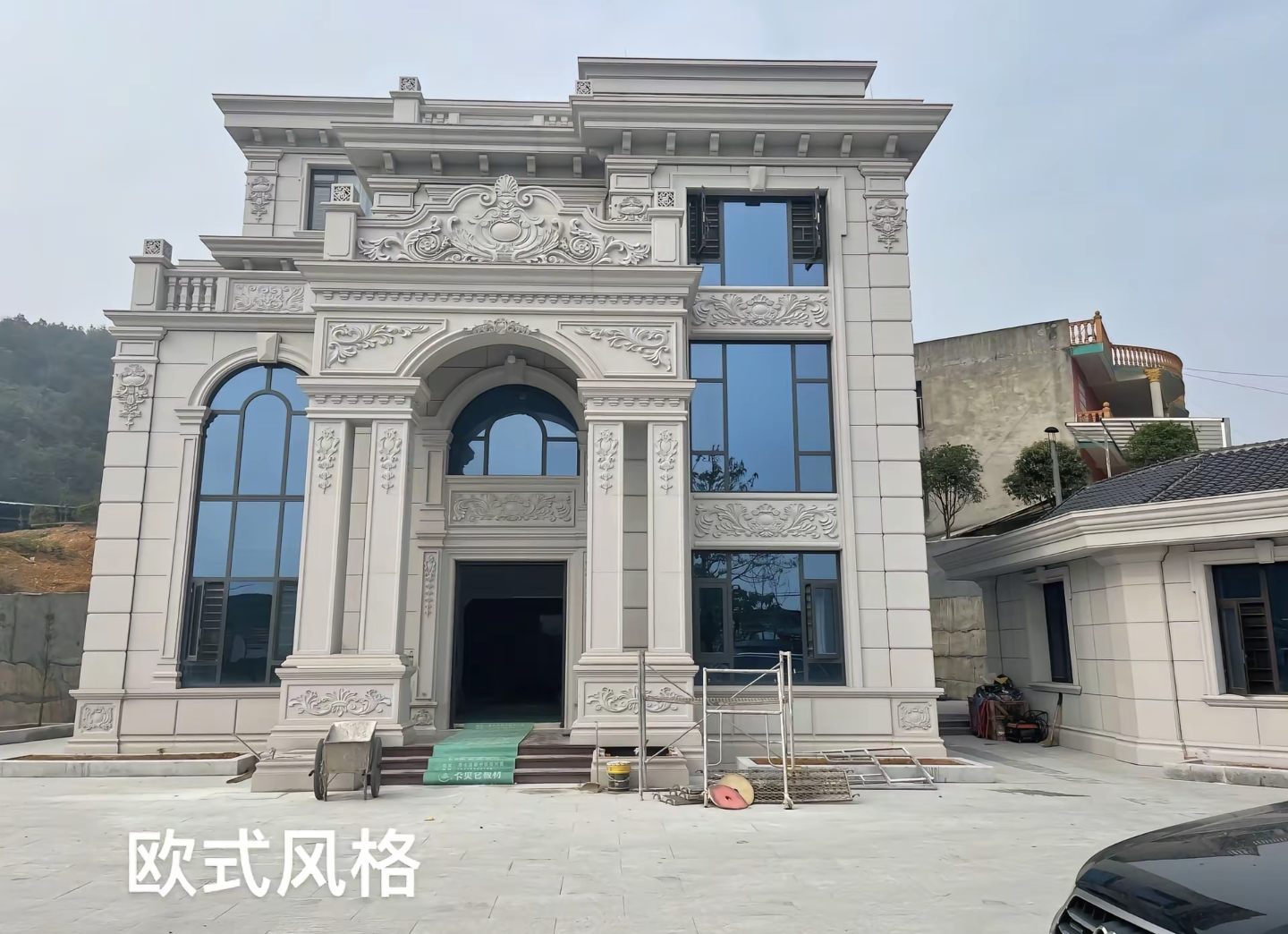 克拉玛依 白麻花岗岩别墅外墙干挂