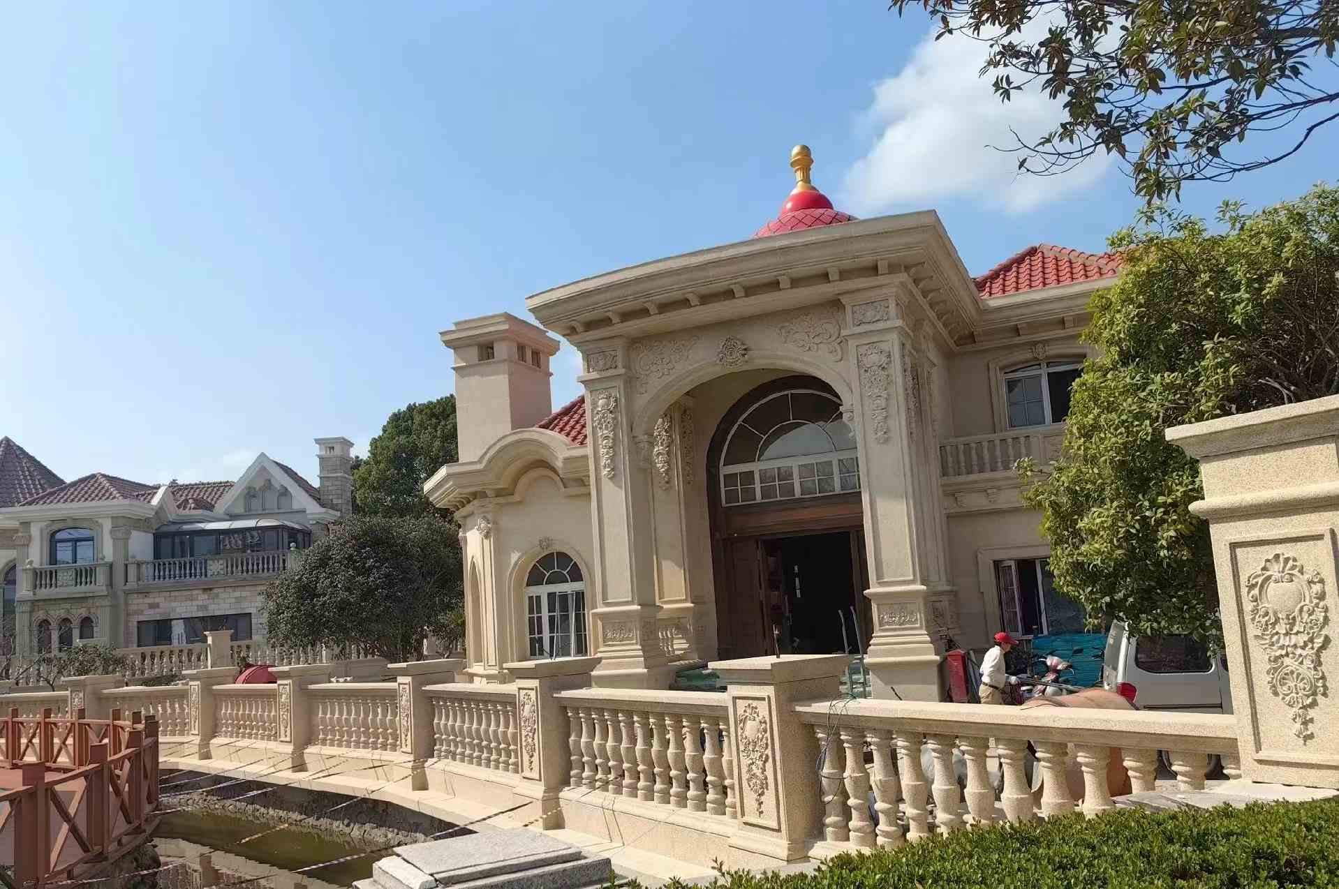 克拉玛依 黄金麻花岗岩欧式别墅