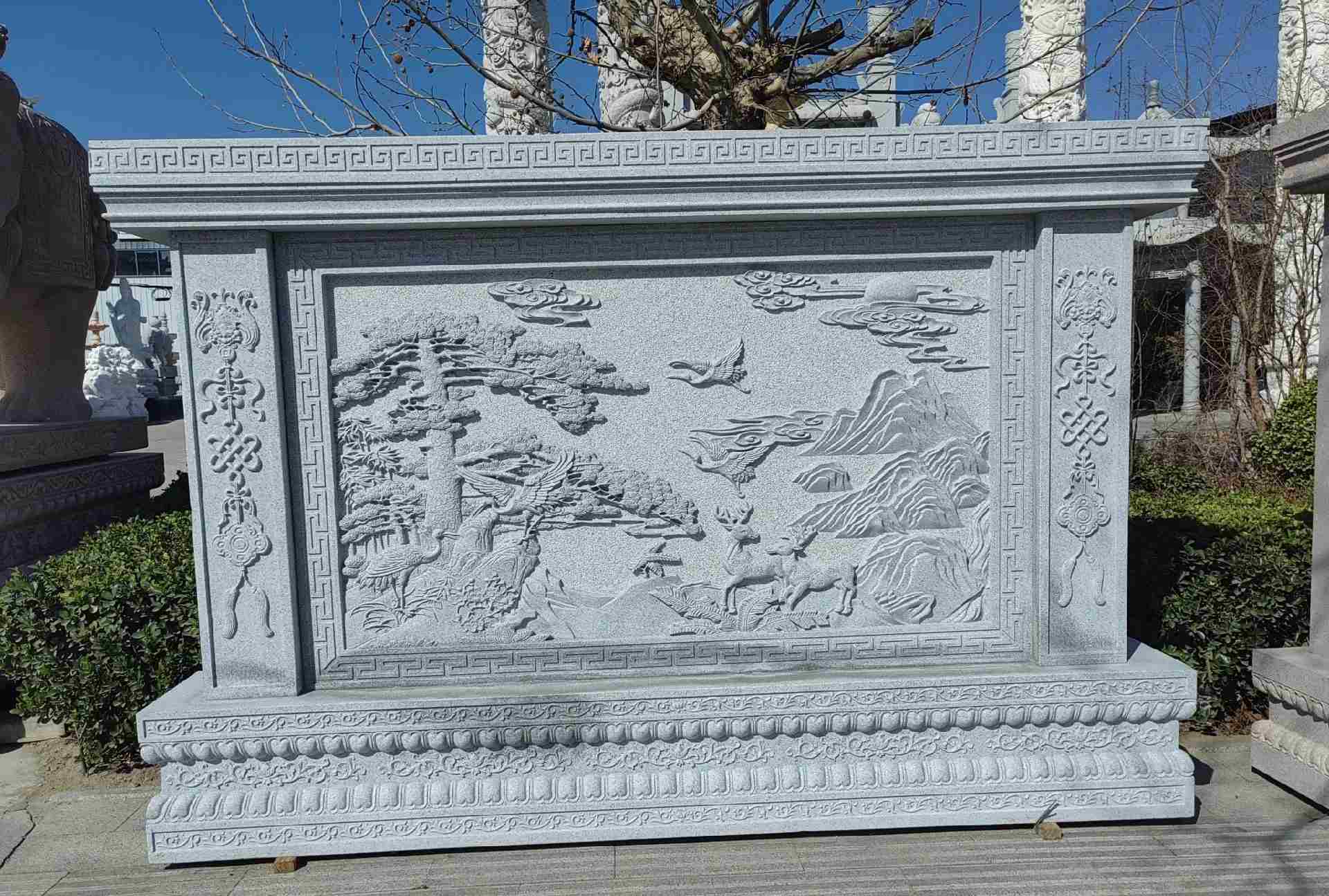 克拉玛依 芝麻白大型照壁，屏风，影壁