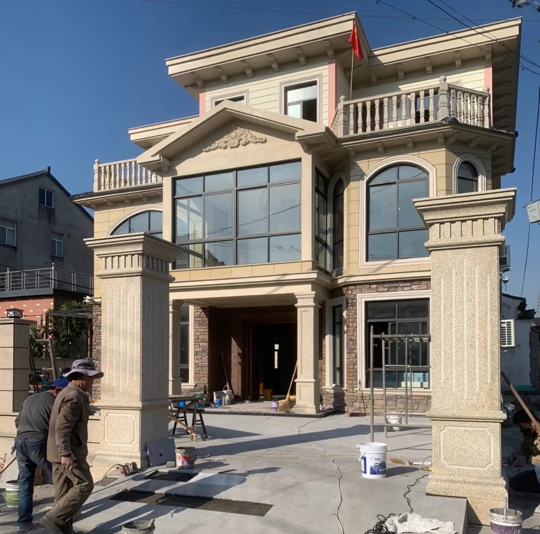 克拉玛依 黄金麻花岗岩荔枝面别墅外墙干挂私家专属